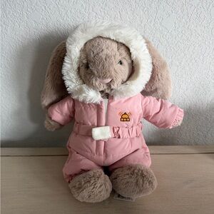 Bashful bunny in snowsuit jellycat NWT